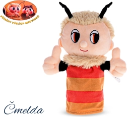 Pluchen handpop Čmelda uit de bedtijdverhalen Verhalen van bijenbeertjes 24 cm - 1 stuk