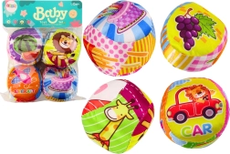 Zachte kleurrijke educatieve rammelballetjes 4 stuks. Set