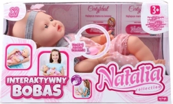 Interactieve babypop NATALIA 41 cm met geluiden en sluitende ogen