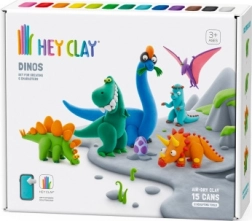 Hey Clay Dinosaurussen – creatieve set zelfhardende klei (15 potjes)