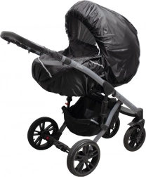 Regenhoes voor kinderwagen met reflecterende elementen New Baby Basic zwart