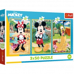 Puzzel 3x50 DISNEY – Muizen op vakantie