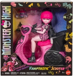 Monster High Draculaura met vampierscooter en vleermuis