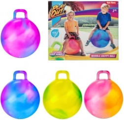Skippybal met handvat 45 cm kleurrijk