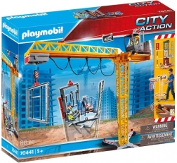 Playmobil City Action op afstand bestuurbare hijskraan met bouwvakkers