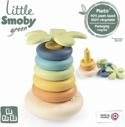 Little Smoby Green stapelpiramide van bioplastic ringen