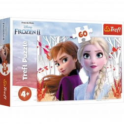 Puzzel 60 stukjes De magische wereld van Anna en Elsa
