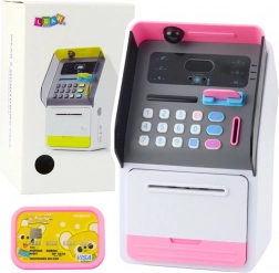 Roze kinderspaarautomaat kluis met PIN-code