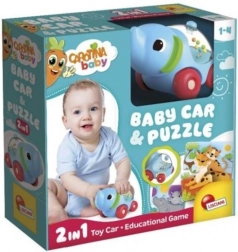 Olifant-auto met puzzel – Carotina Baby