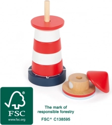 Houten stapeltoren vuurtoren small foot