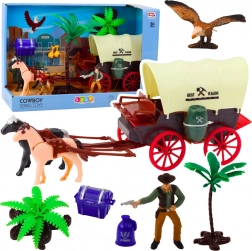 Cowboyset met westernwagen en figuurtjes