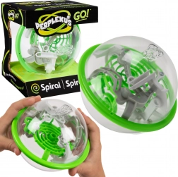 Perplexus Go spiraalvormig 3D-labyrint – groene bal