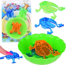 vaardigheidsspel springende kikkers met kom