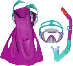 Bestway Hydro Swim Firefish kindersnorkelset met masker, snorkel en vinnen, blauw (7+) – Roze