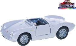 Welly Porsche 550 Spyder metalen automodel zilver 12 cm