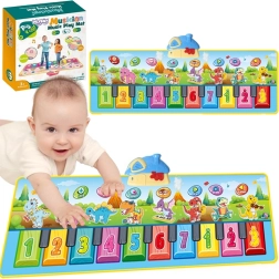 Muzikale speelmat Dinusie XXL 2-in-1 met piano en 8 melodieën 110 cm