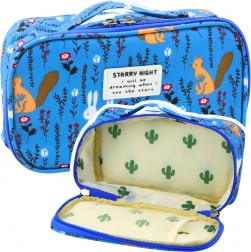 Schooletui met organizer en blauw zakje 21,5 cm