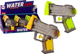 Kleine doorzichtige waterpistool geel oranje