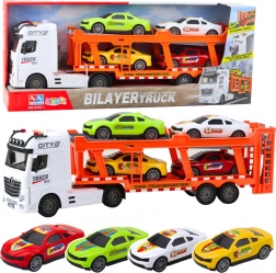 Set sleepwagen met 4 autootjes, licht en geluid