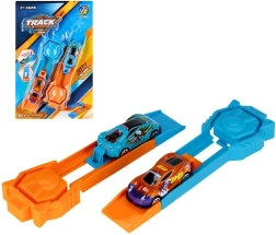 Set van metalen autootjes met lanceerders