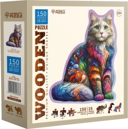 Houten puzzel WOODEN CITY Zachte kat 150 stukjes