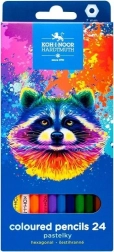 Zeshoekige kleurpotloden 24 stuks Wasbeer