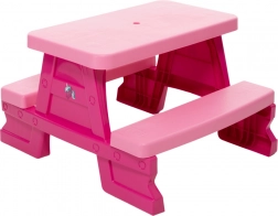 Tuintafel met bankjes voor kinderen Dorex roze