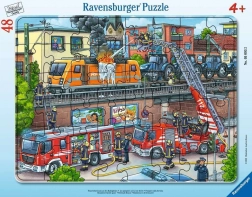 RAVENSBURGER Puzzel Brandweerlieden in actie 48 stukjes