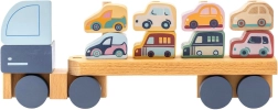 Cubika pastel vrachtwagen met auto’s – houten puzzel 12 delen