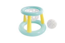 Opblaasbare basketbalkorf voor in het zwembad met bal