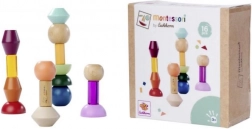 Montessori stapelblokken – houten geometrische bouwset