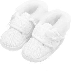Winter babyslofjes NEW BABY voor doop 0–3 maanden, meisje