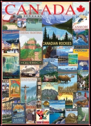 EUROGRAPHICS Puzzel Reisposters uit Canada 1000 stukjes