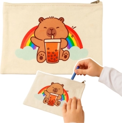 Cosmeticatas capibara met rits – praktische etui voor cosmetica en accessoires