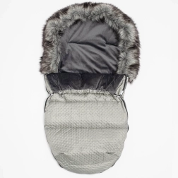 Wintervoetenzak met fleece New Baby Lux, grijs