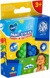 Astra kinder kleurstiften in stick jumbo, 4 stuks