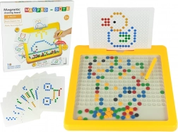 Magnetisch bord met 100 kralen geel