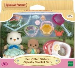 Sylvanian Families zeeotterzusjes op vakantie