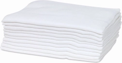FreeON Bubaba stoffen luiers 80 × 80 cm wit (10 stuks)