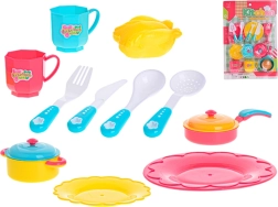 Kinderen keukenset 14 stuks – pan, koekenpan, servies en bestek