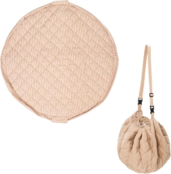 Play&Go Noomad Soft speelkleed en speelgoedzak stripes brown