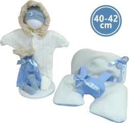 Kleding met matje en riempjes voor NEW BORN pop 40–42 cm