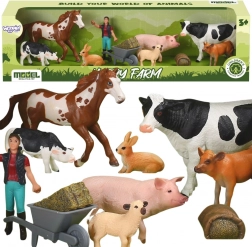 Woopie Vrolijke boerderij – set met 10 dierenfiguren