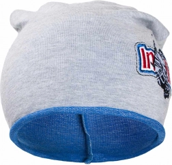 Herfst kinder muts van katoen NEW BABY In-line grijs-blauw