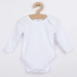 Babybody met lange mouwen BOBAS FASHION – wit, 100% katoen
