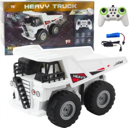 Rc kiepwagen HEAVY TRUCK 1:24 wit met licht en geluid