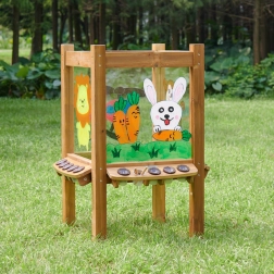 Masterkidz 4-zijdig transparant acryl schilderbord met bekers