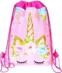 Schoolgymtas Eenhoorn roze 35x27 cm