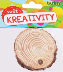 Houten rondje 6–7 × 0,5 cm, set van 2 stuks