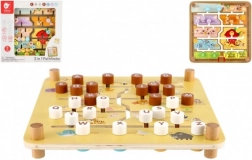 Houten educatieve doolhof 2-in-1 CLASSIC WORLD – boerderij en alfabet, 30 × 30 cm